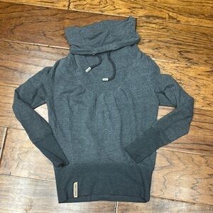 Naketano women’s ruched cowl neck sweater